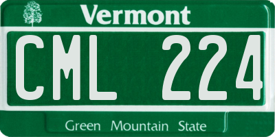 VT license plate CML224