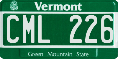 VT license plate CML226