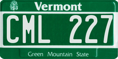VT license plate CML227