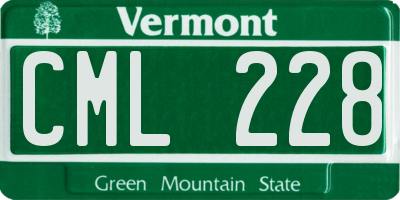 VT license plate CML228