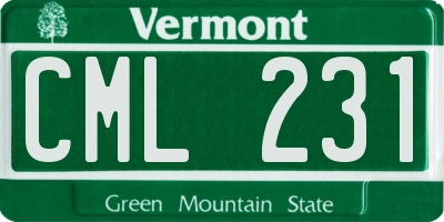 VT license plate CML231