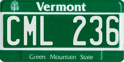 VT license plate CML236