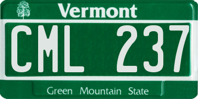 VT license plate CML237