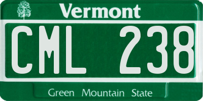 VT license plate CML238