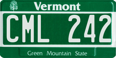 VT license plate CML242