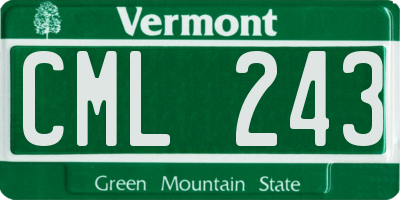 VT license plate CML243