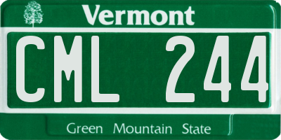 VT license plate CML244