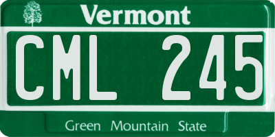 VT license plate CML245
