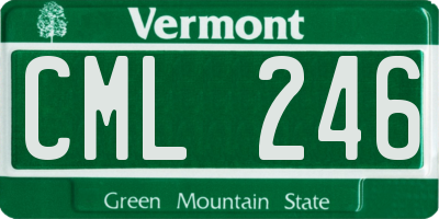 VT license plate CML246