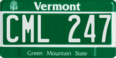 VT license plate CML247