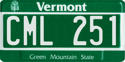 VT license plate CML251