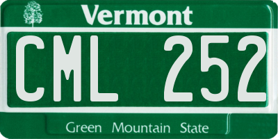 VT license plate CML252
