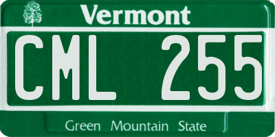 VT license plate CML255