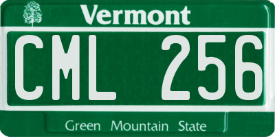 VT license plate CML256