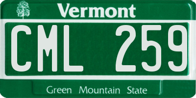 VT license plate CML259