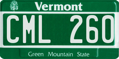 VT license plate CML260