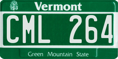VT license plate CML264