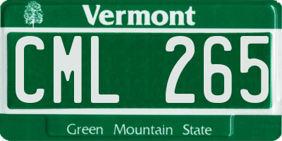 VT license plate CML265