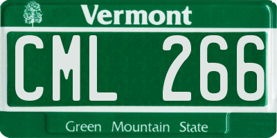 VT license plate CML266