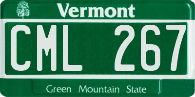 VT license plate CML267