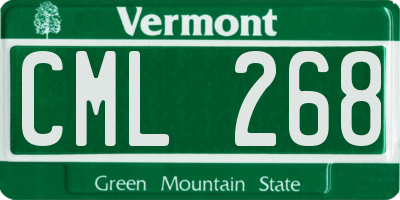 VT license plate CML268