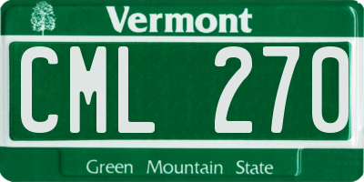 VT license plate CML270