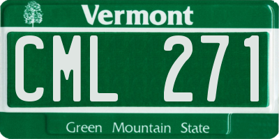 VT license plate CML271