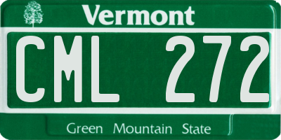 VT license plate CML272