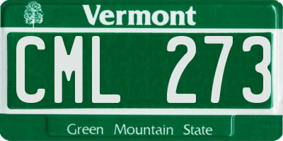 VT license plate CML273
