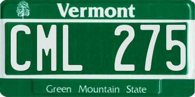 VT license plate CML275