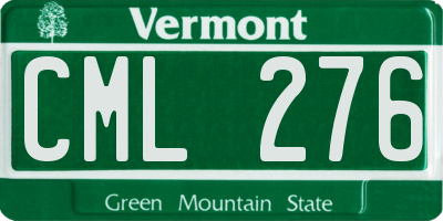 VT license plate CML276