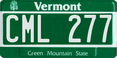 VT license plate CML277