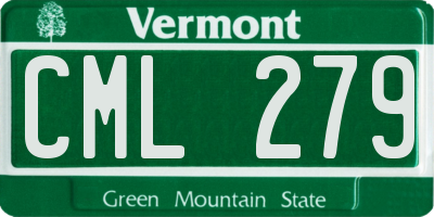 VT license plate CML279