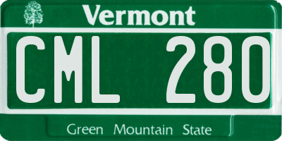VT license plate CML280