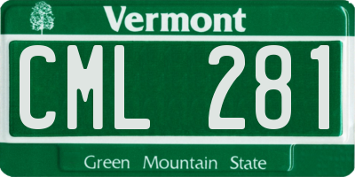 VT license plate CML281