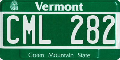 VT license plate CML282