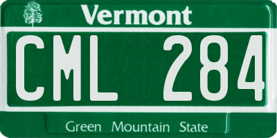 VT license plate CML284