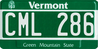 VT license plate CML286