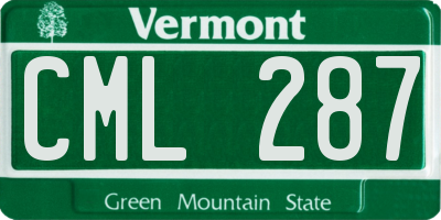 VT license plate CML287