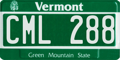 VT license plate CML288