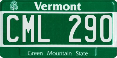 VT license plate CML290