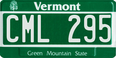 VT license plate CML295