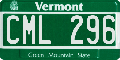 VT license plate CML296