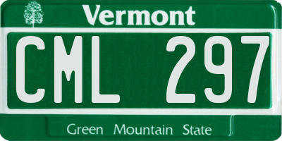 VT license plate CML297