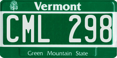 VT license plate CML298