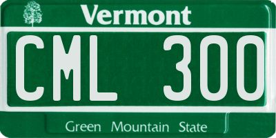 VT license plate CML300