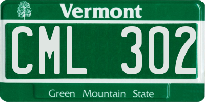 VT license plate CML302