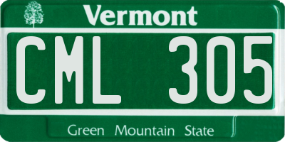 VT license plate CML305