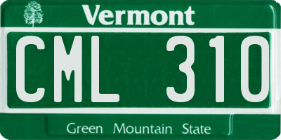 VT license plate CML310
