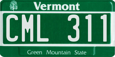 VT license plate CML311